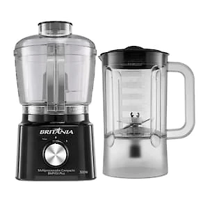 Multiprocessador Britânia 2 em 1 Compacto BMP950 Plus 300W Tecnologia Pro Maxx Preto