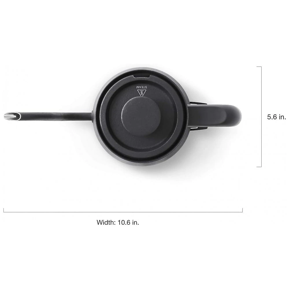 Chaleira elétrica pescoço de ganso BALMUDA preta 0,6L inox 110V