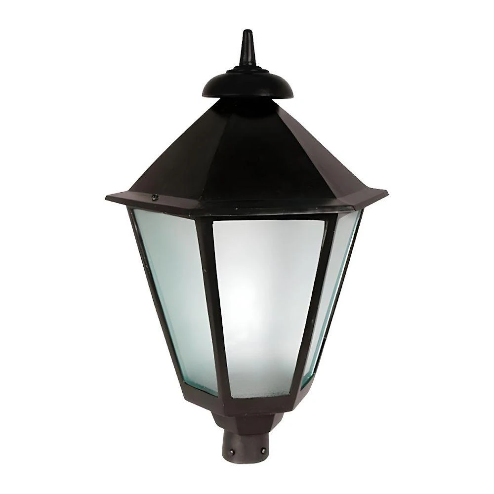 Luminária Colonial para Poste Italiana Grande LP01 em Alumínio Preto Luminárias N. Sra. da Guia