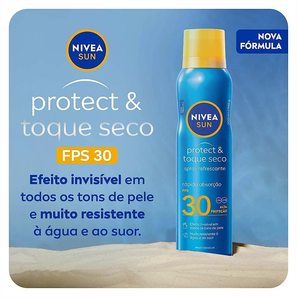 Nivea sun protetor solar spray protect & toque seco fps30 200ml