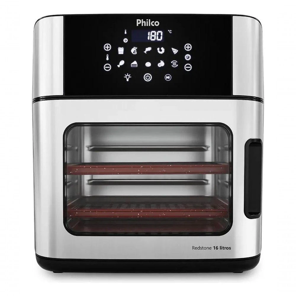 Fritadeira Air Fryer sem Óleo Philco PAF16A 16L 2000W 4 em 1 Digital Preto 110V