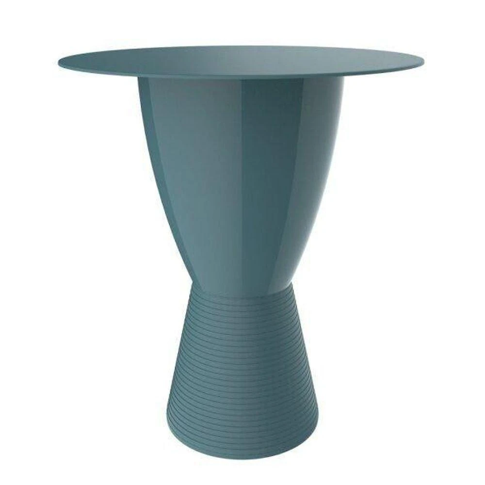 Mesa Lateral de Apoio Carbo Redonda Polipropileno 60CM Azul I'm In Home