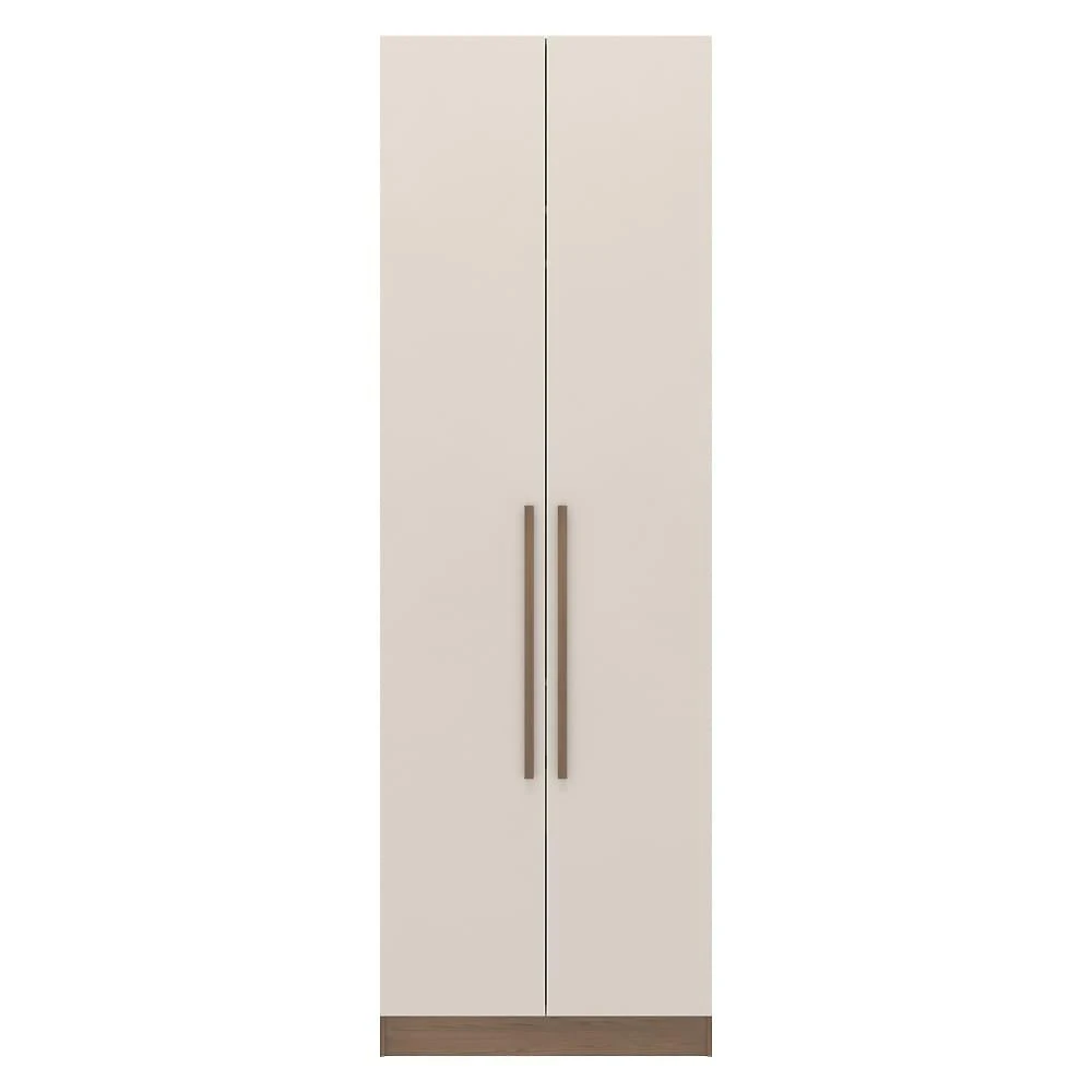 Armário modulado bartira lugano com 2 portas 2 gavetas 1 prateleira casal – avelã/capuccino