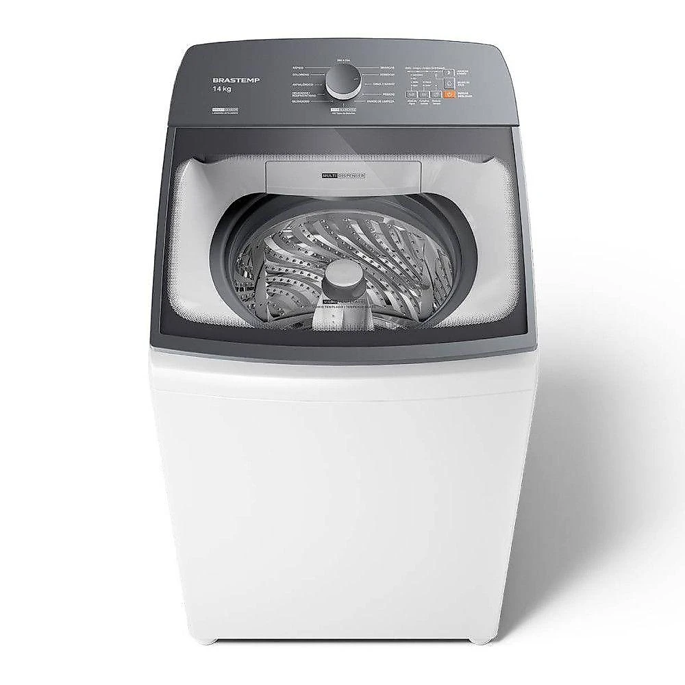 Máquina De Lavar 14kg Smart Sensor Tira Manchas Brastemp Branco 110V