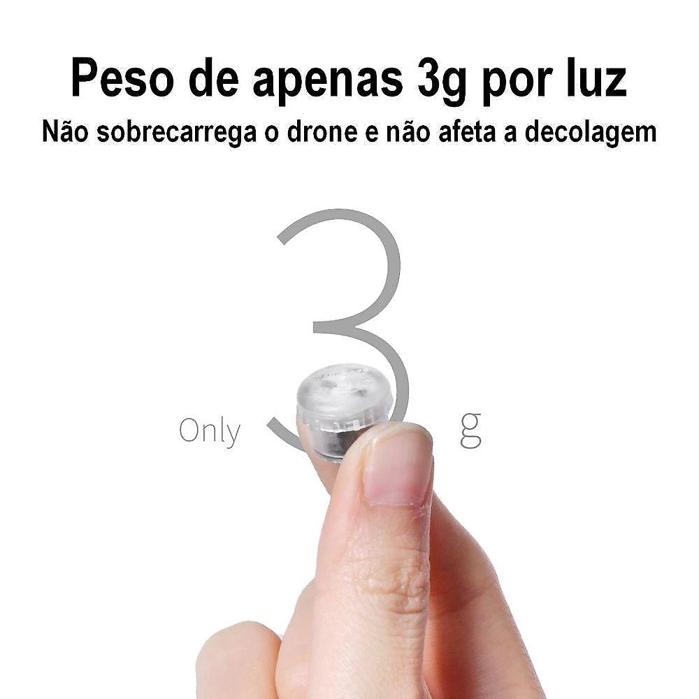 Kit Com 4 Luzes Led De Voo Noturno Para Drones