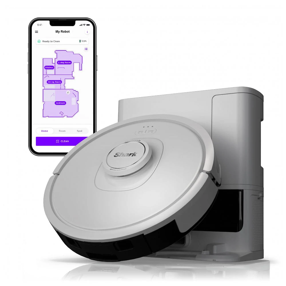 Robô Aspirador Shark IQ Branco Base Autolimpante 60 Dias LiDAR Matrix Clean Pet
