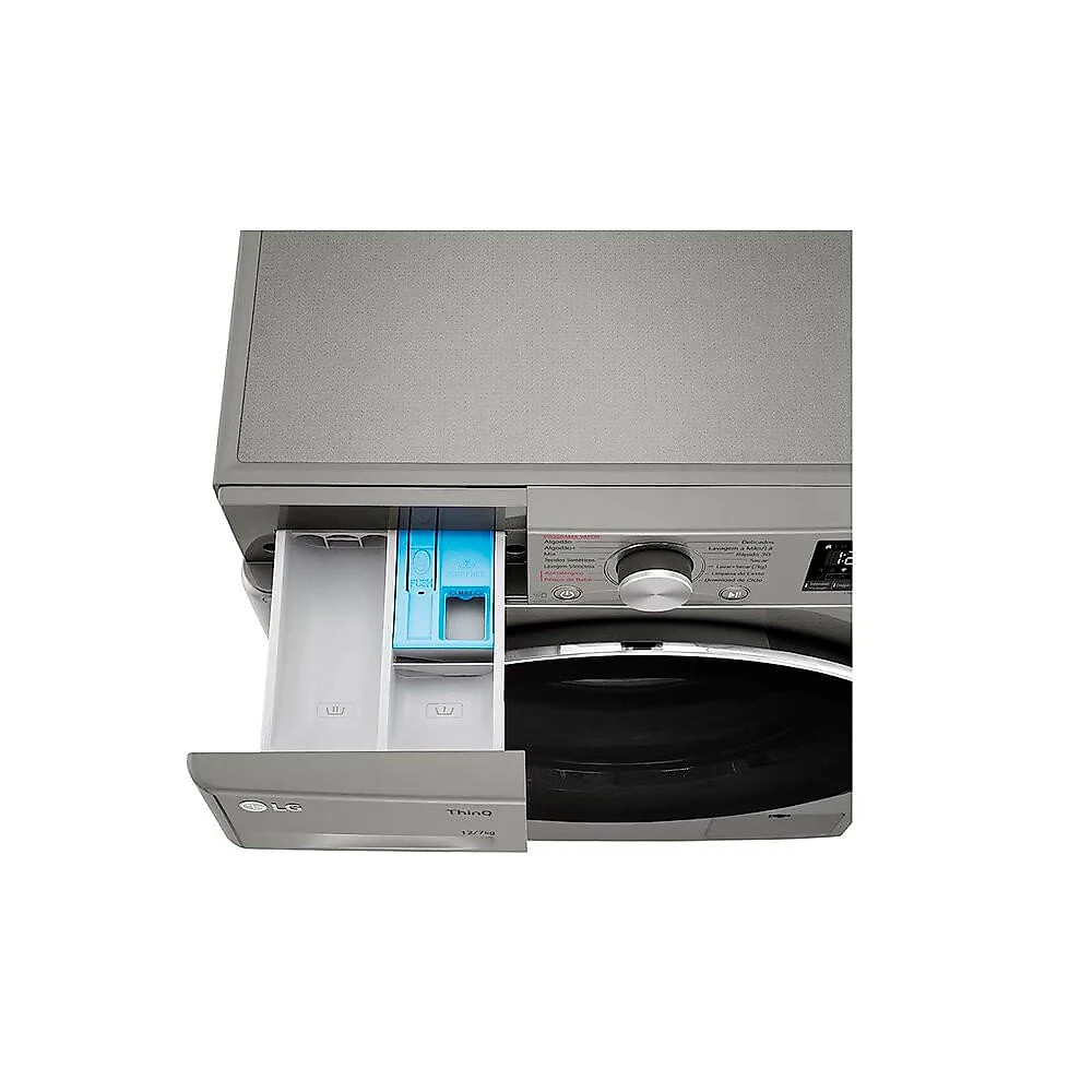 Lava e Seca LG 12kg com Inteligência Artificial AIDD, CV5012PC4 Inox - 110V