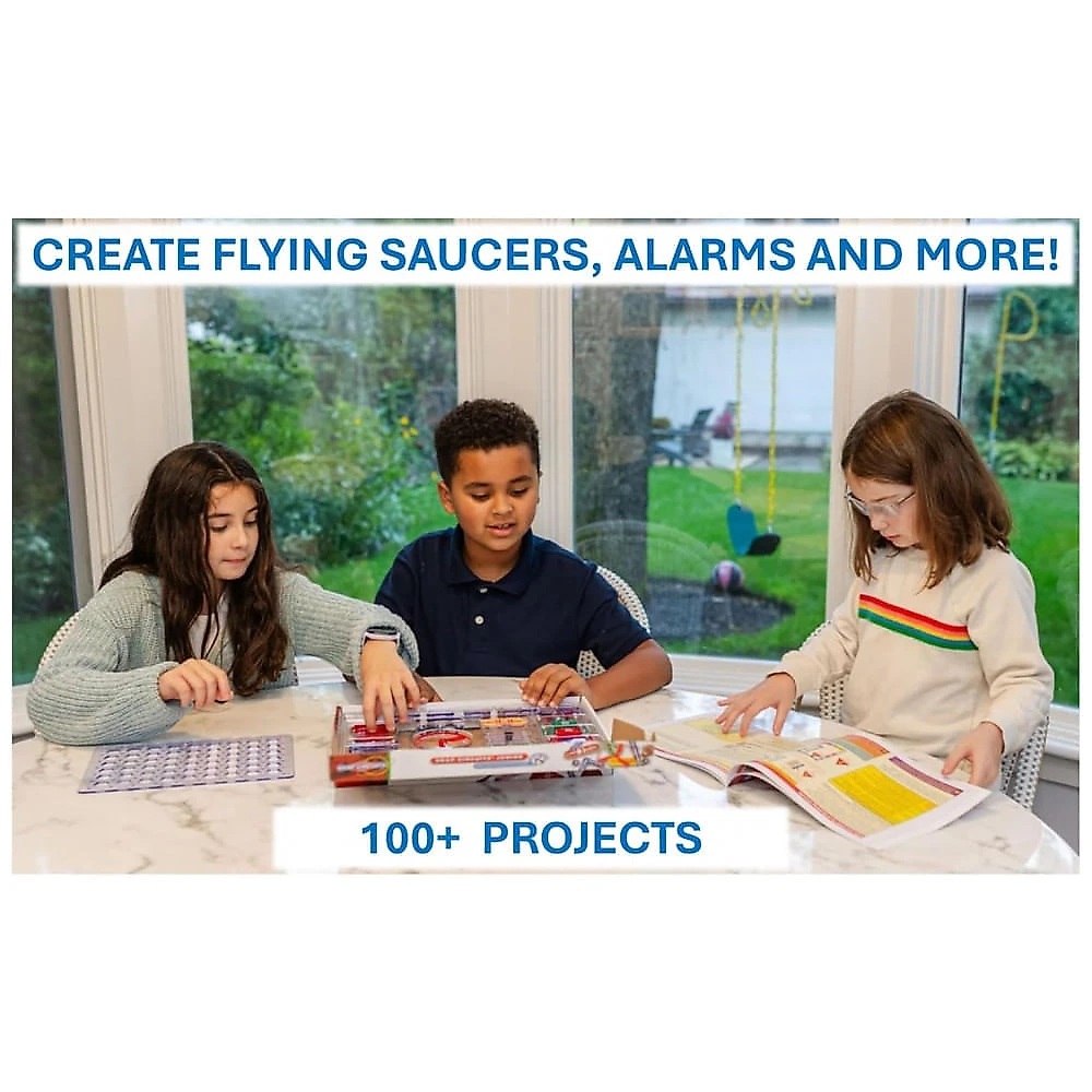 Snap Circuits Jr. SC-100 – Kit Educacional de Eletrônica com Mais de 100 Projetos para Crianças a Partir de 8 Anos