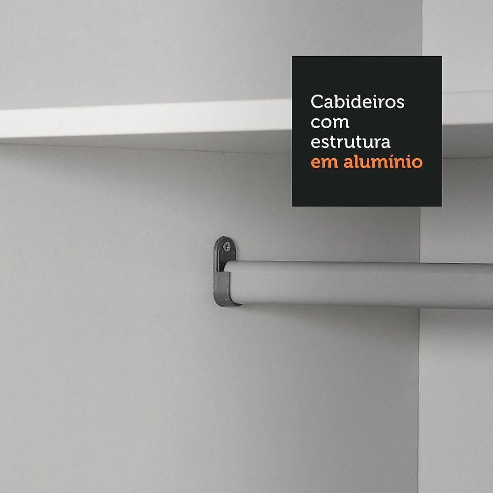 Guarda roupa casal 100% mdf madesa zurique 3 portas de correr com espelhos - preto/rustic