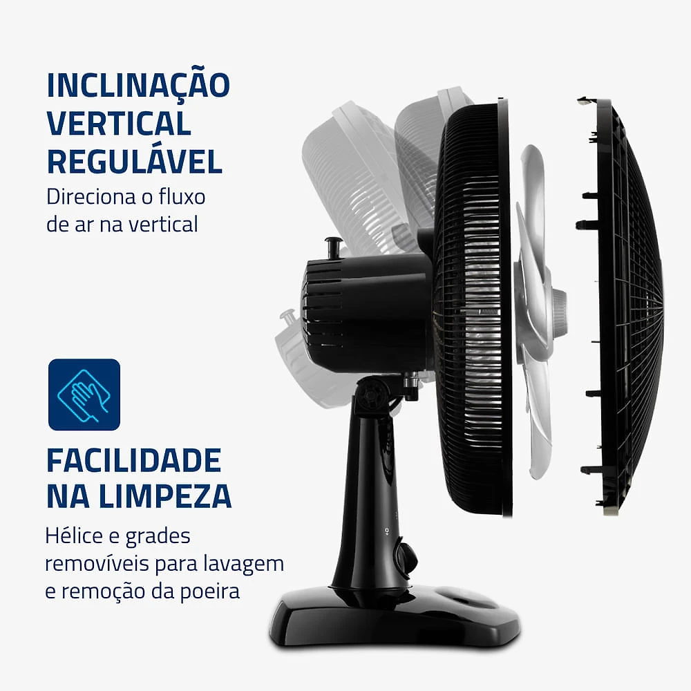 Ventilador de Mesa Mondial - 06 Pás - VSP-30-B VENT 30CM VSP-30-B 127V/60HZ SUPER POWER