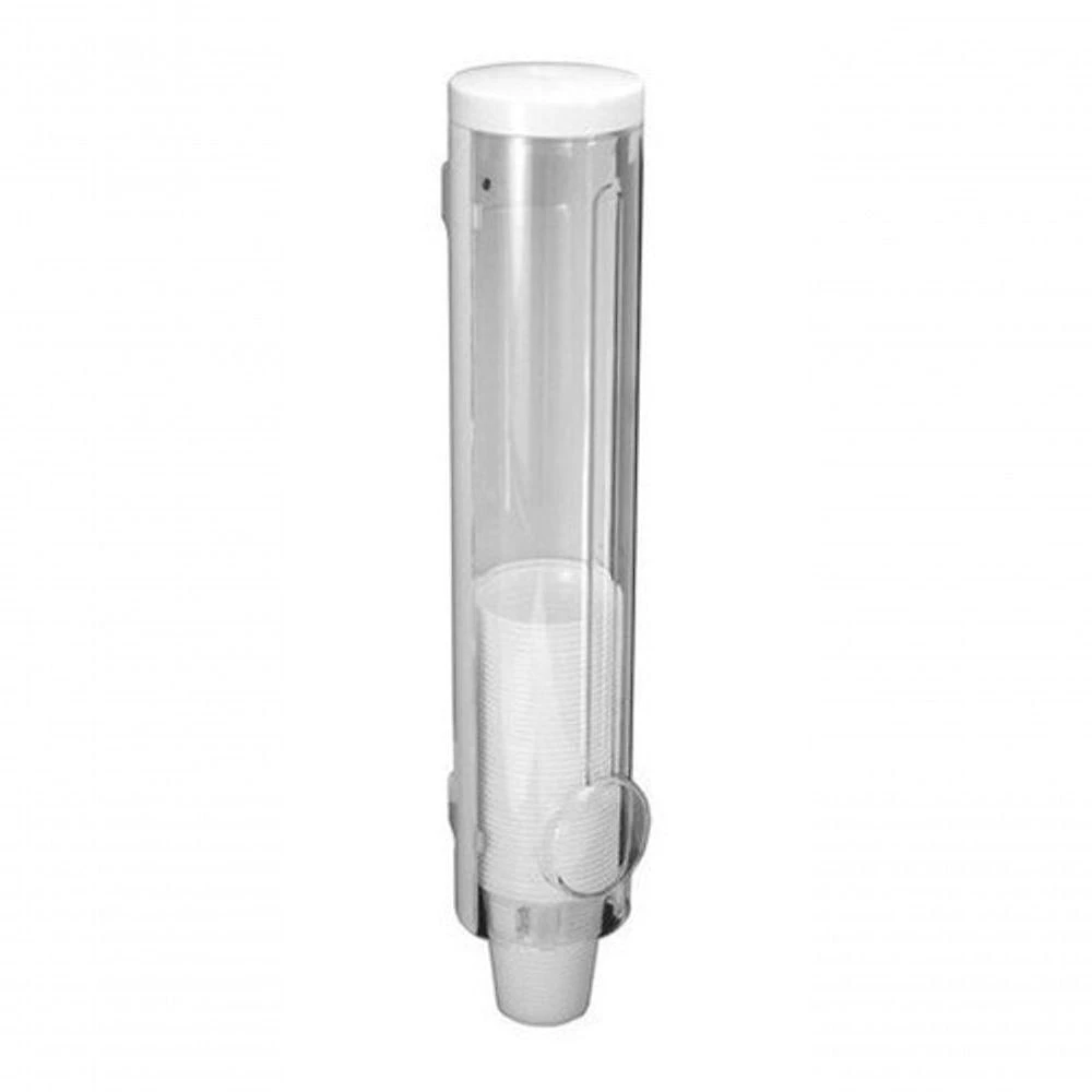 Dispenser para Copos Cancun Água 180-200ML ABS Cristal Transparente com Tampa PP Parede