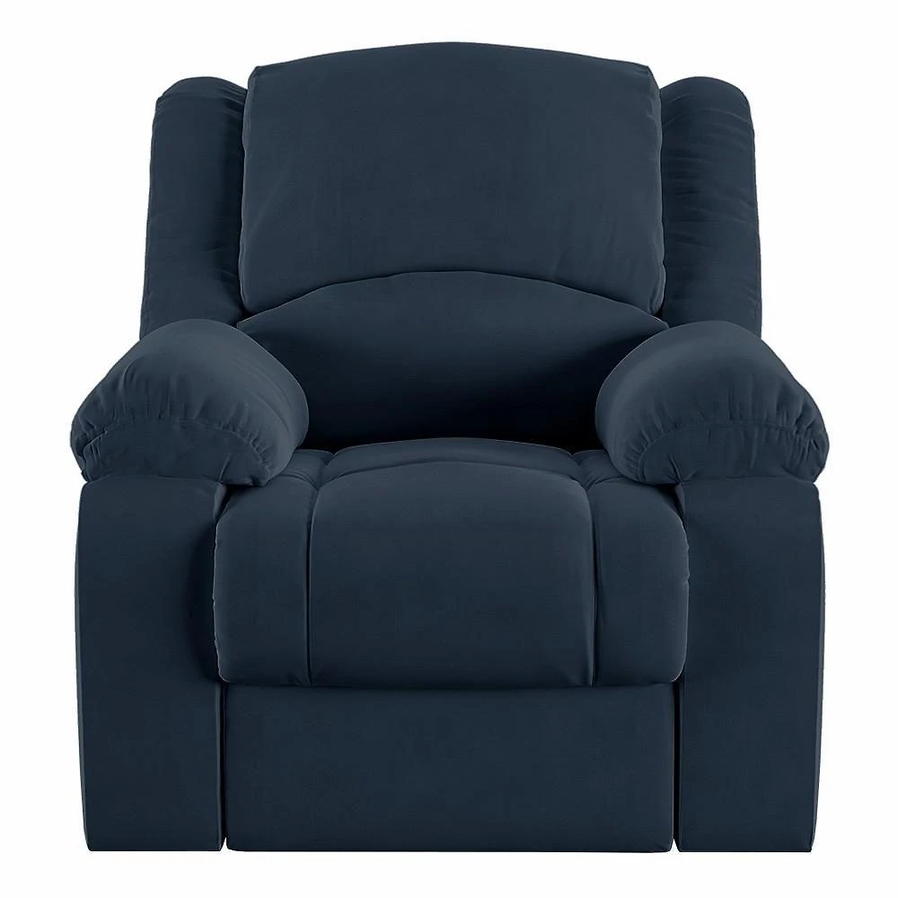 Poltrona Do Papai Reclinável Pietra Zero Wall Fh9 Veludo Azul - Mpozenato
