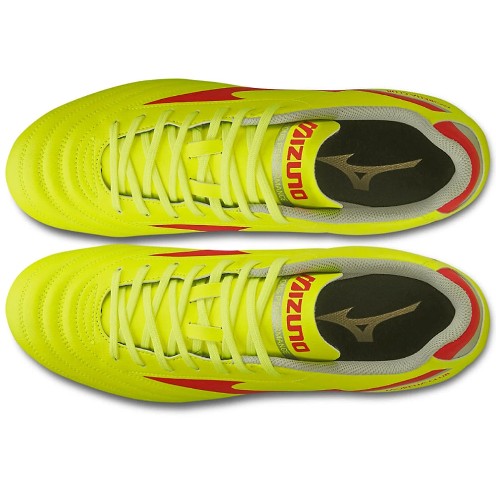 Miniatura Chuteira de Campo Masculina Mizuno Morelia Club MD 38 Amarelo