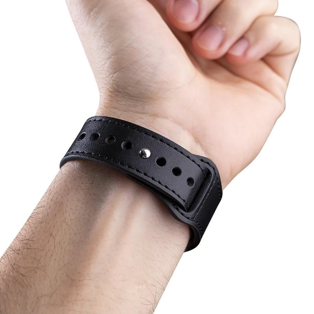 Pulseira De Couro Para Apple Watch 38 / 40 / 41Mm - Preta - Gshield