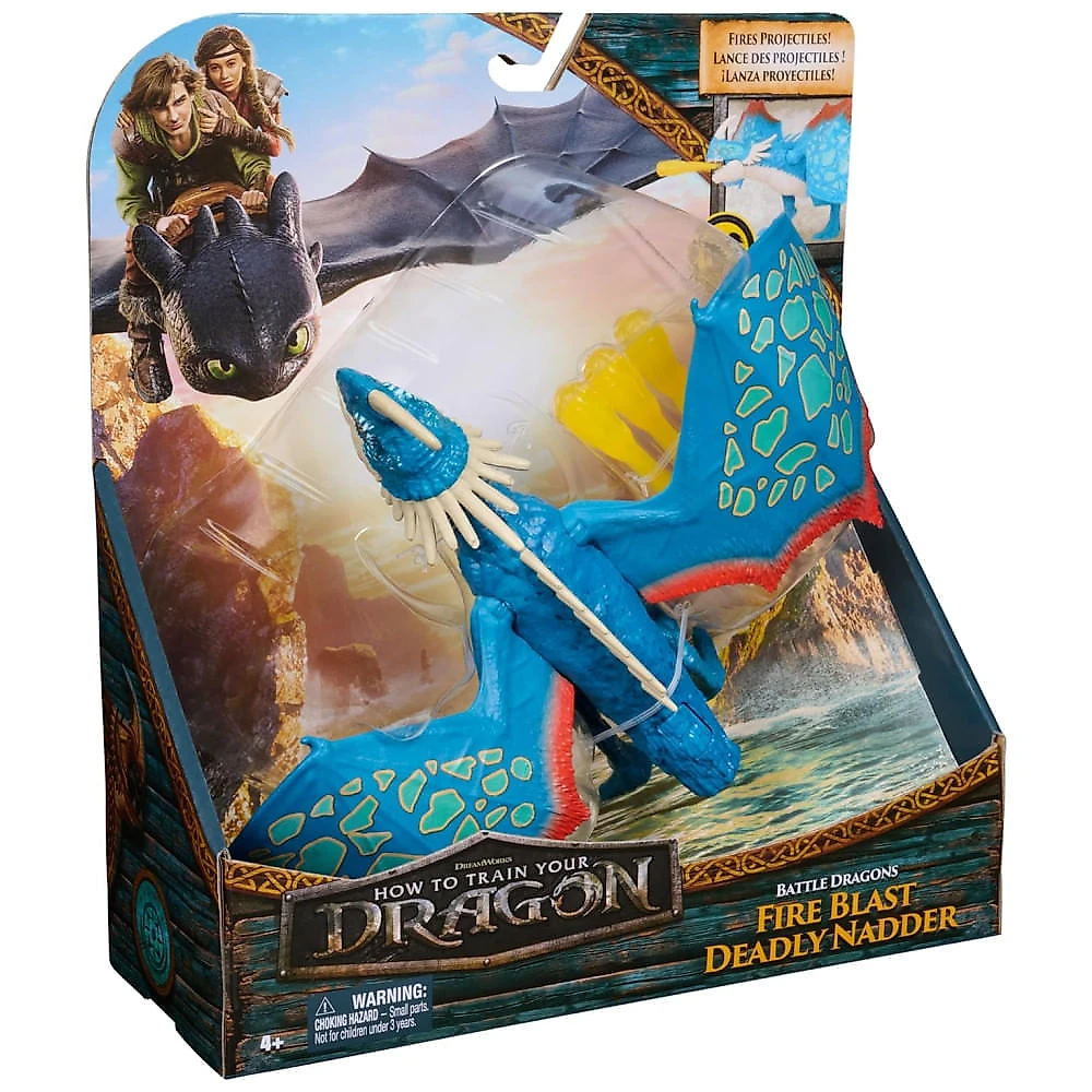 DreamWorks Dragons: Batalha de Dragões Fire Blast Deadly Nadder - Figura de Ação,Spin Master