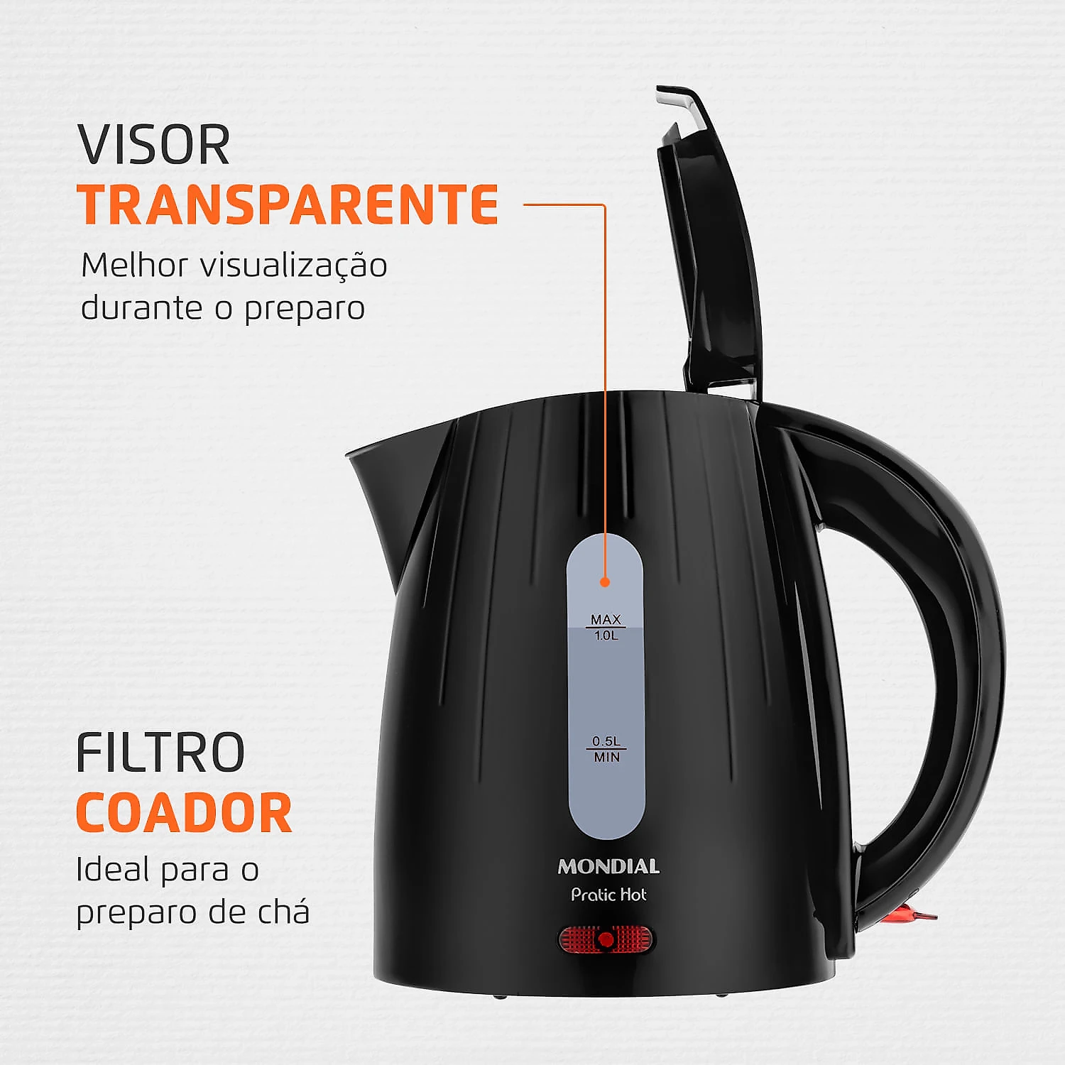 Chaleira Elétrica Mondial Pratic Hot CE-07 CHALEIRA ELÉTRICA-127V-PRETO