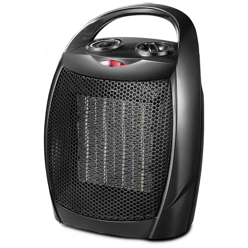 Aquecedor Ceramico Portatil Kismile Preto 750W 1500W 3 Modos Termostato Ajustavel Modelo PTC-902A 120V