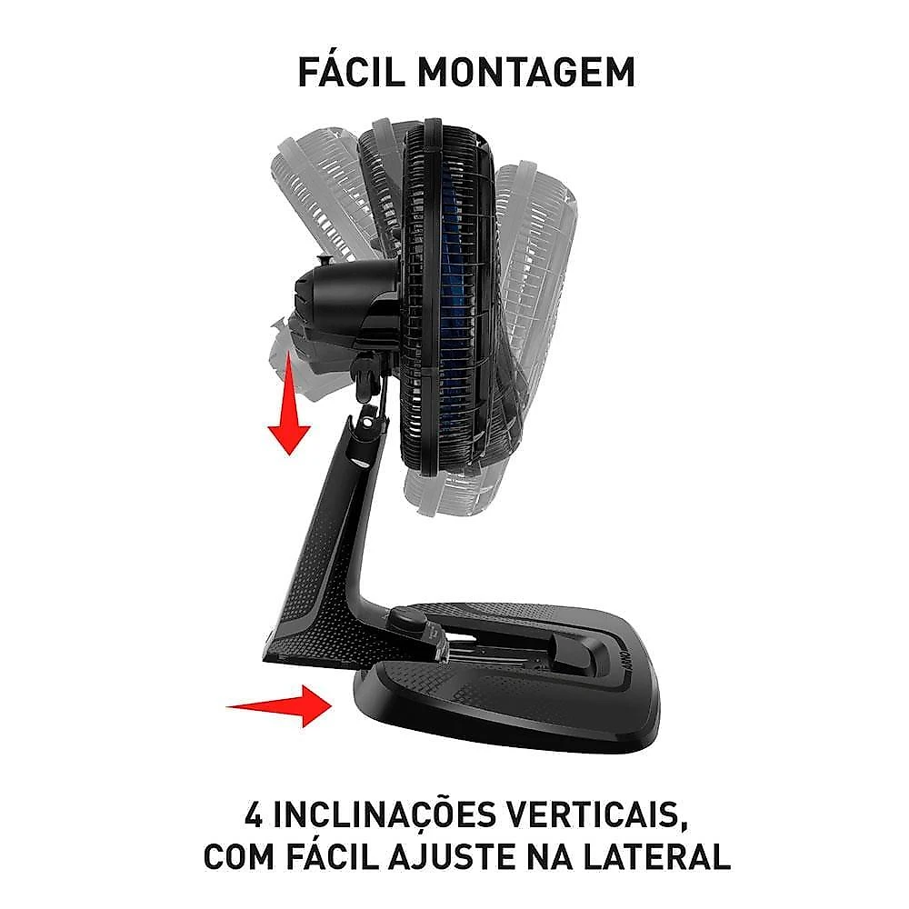 Ventilador de mesa arno xtreme force vb40 40cm 3 velocidades 6 pás preto 220