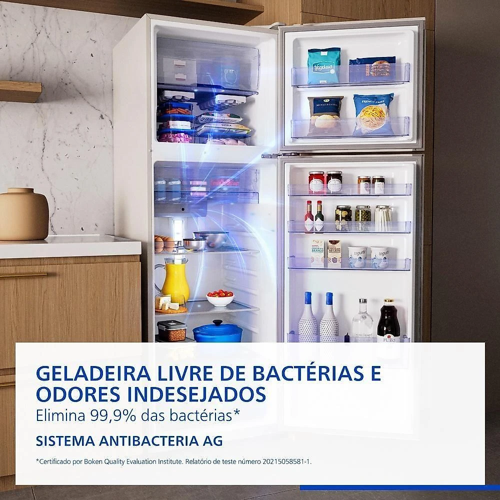 Geladeira Panasonic Duplex Frost Free Inverter 391L Turbo NR-BT44PV3WB Branco 110V