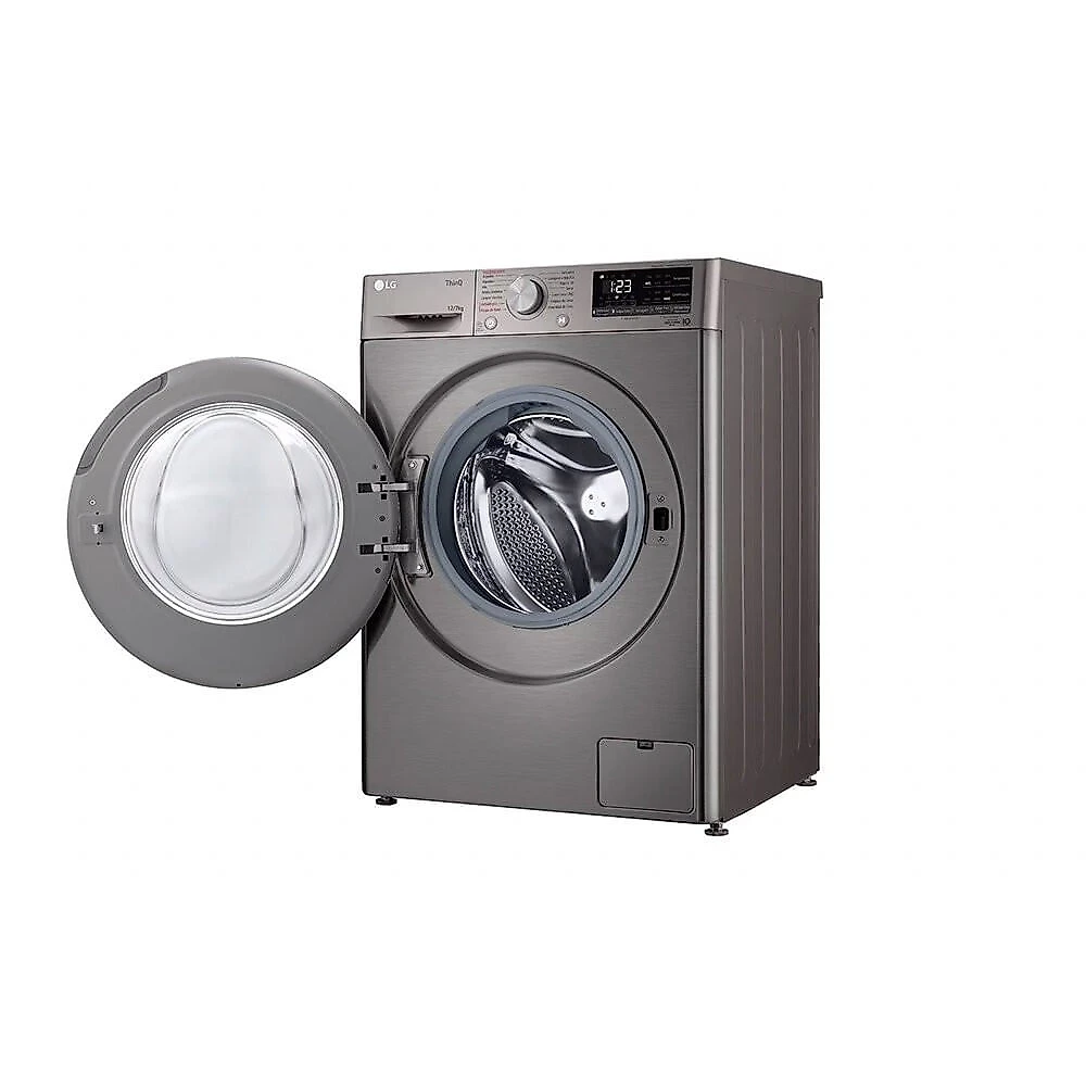Lava e Seca LG 12kg com Inteligência Artificial AIDD, CV5012PC4 Inox - 110V