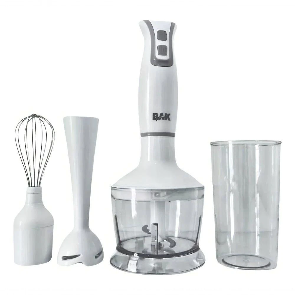 Mixer Portátil 3 em 1 com Batedor Potente, Triturador, 250W, Branco 110V
