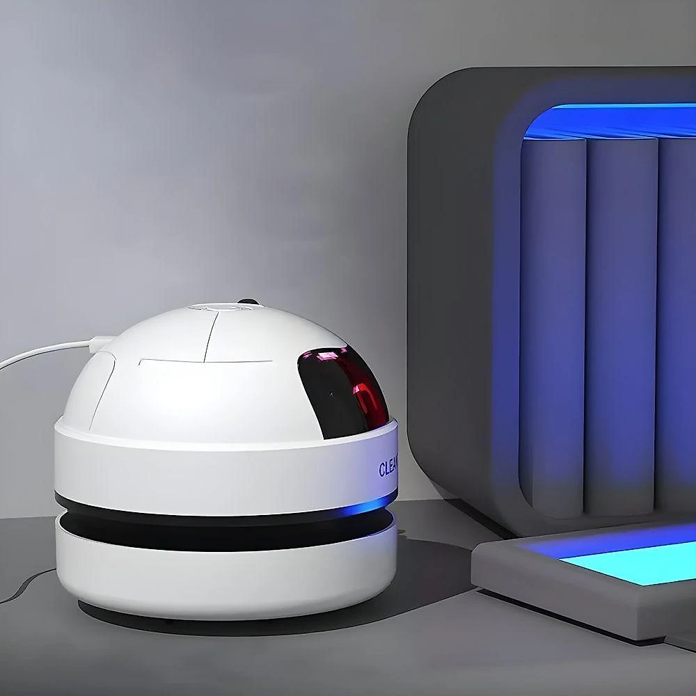 Mini Aspirador de Mesa Portátil Papa Migalhas com Coletor Recarregável Sucção 1000PA USB 5V