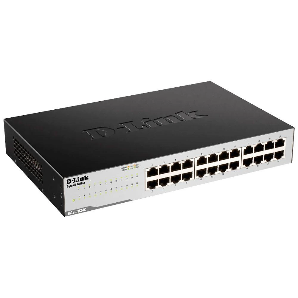Switch D-Link DGS-1024C 24 Portas Gigabit 10-100-1000MBPS