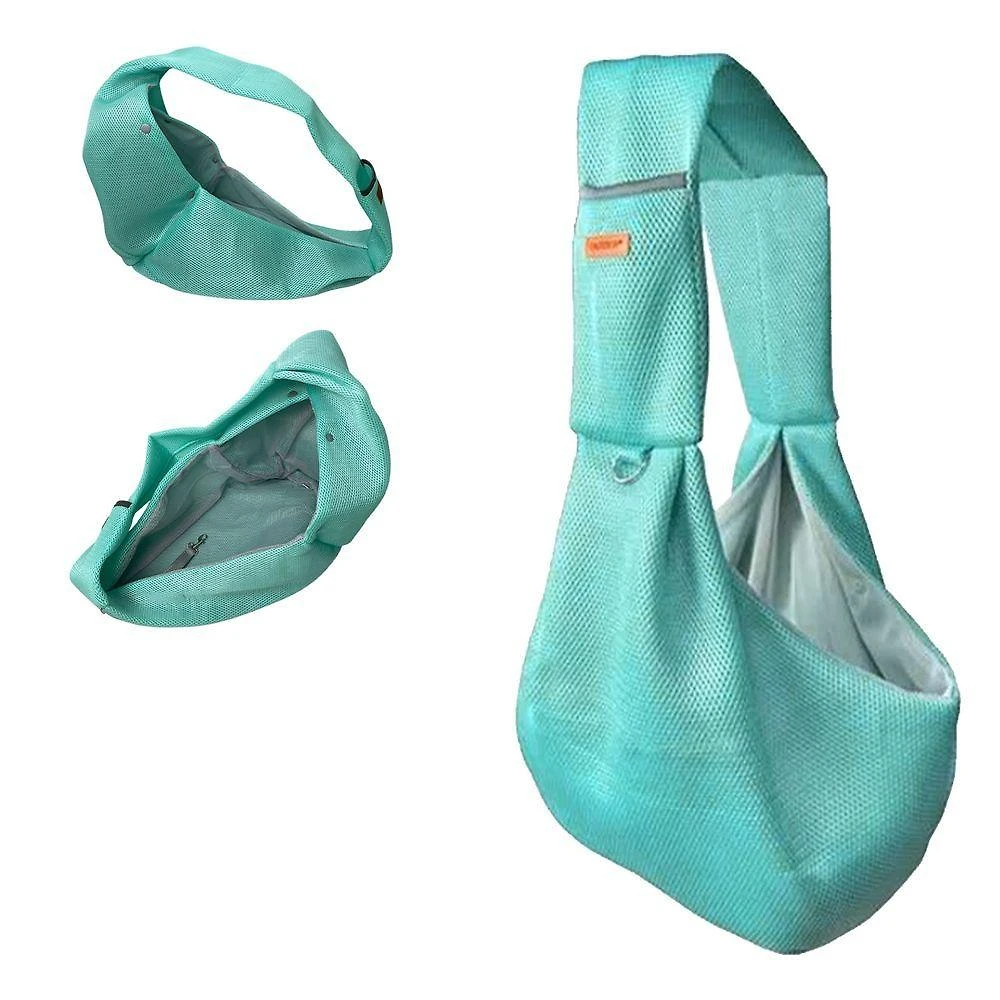 Bolsa de Transporte Pet AB Mídia BSL3907 Cães e Gatos Malha Respirável Azul