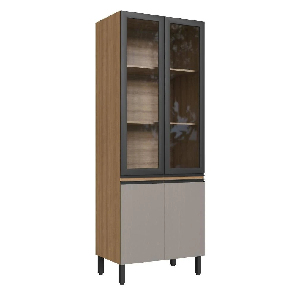 Paneleiro Cristaleira 80cm 4 Portas