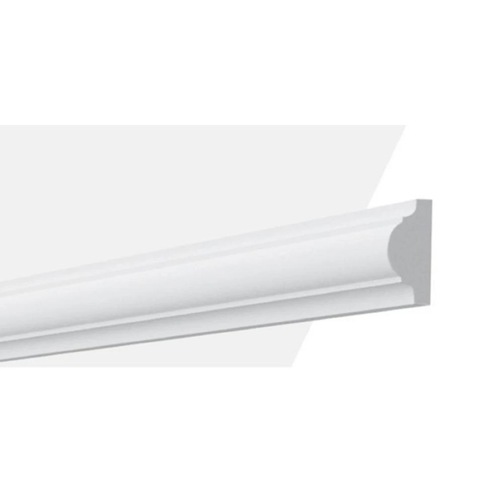 Kit C/15 Barras Boiserie Rodameio de Poliestireno M4 20mmX200cmX4cm 30m Kit com 15 Barras Boiserie Rodameio de Poliestireno M4 20mm X 200cm X 4cm 30m Branco