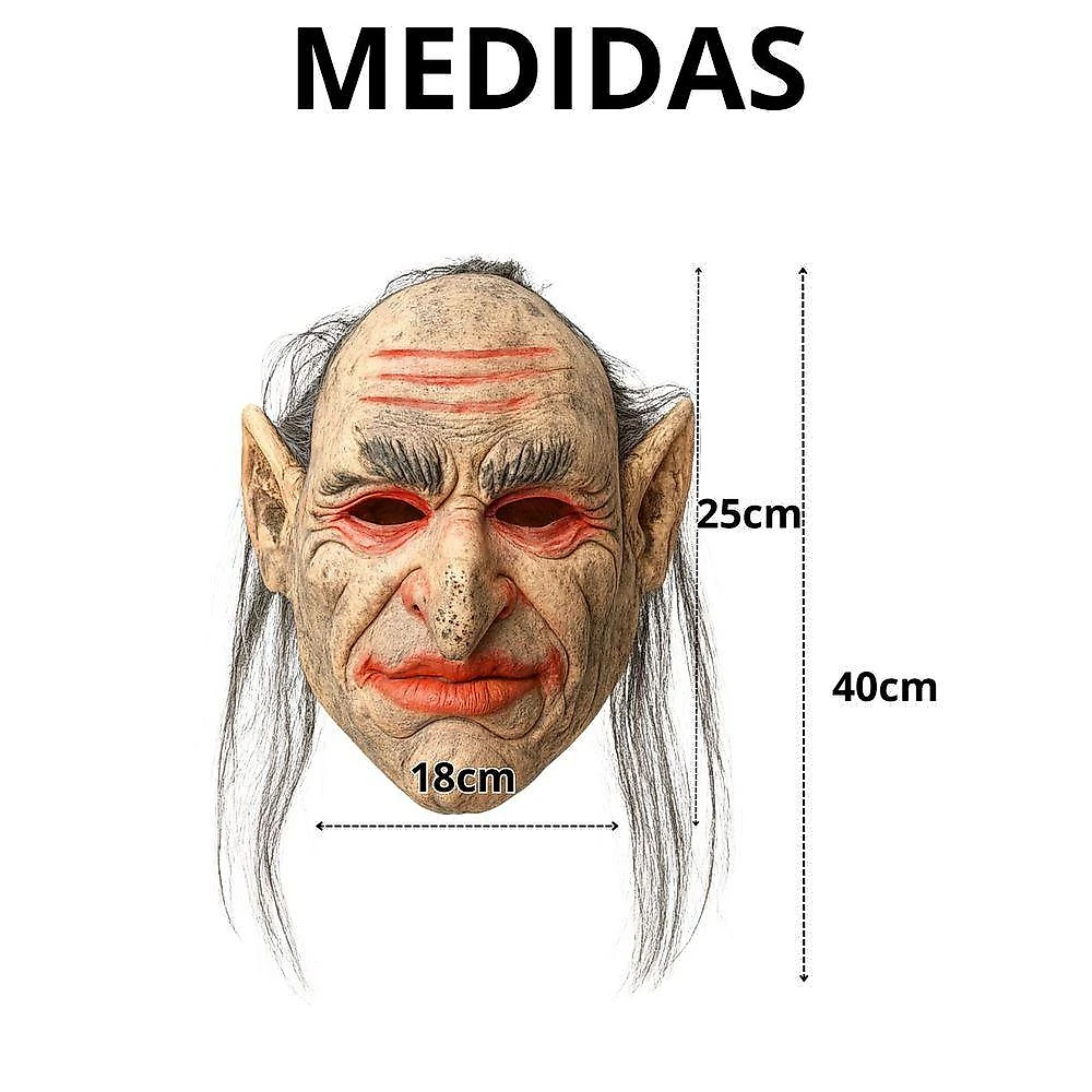 Máscara de Látex Bruxa Velha Anciã para Halloween Extra Festas