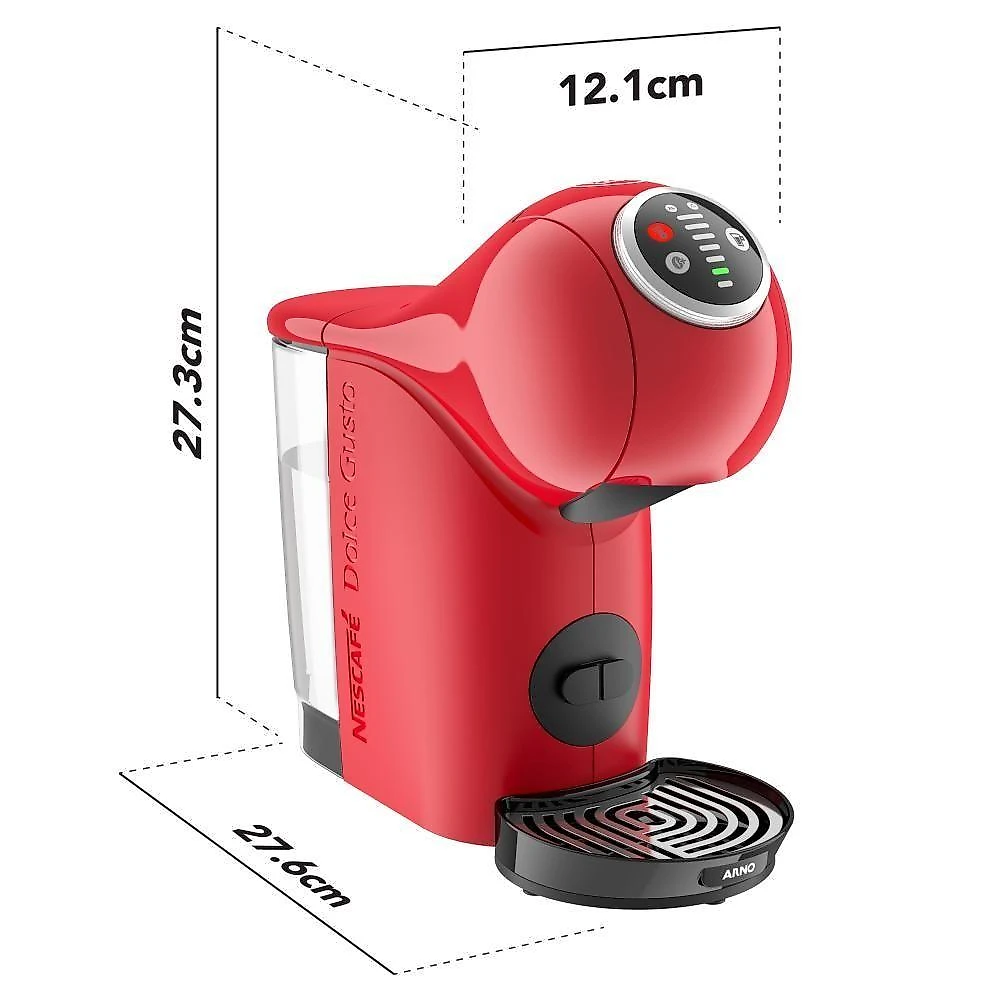 Cafeteira de Cápsulas Dolce Gusto Genio S Plus Vermelho com Função Extragrande 220V