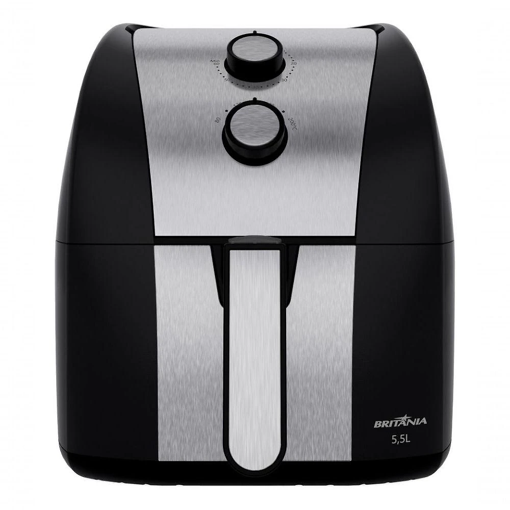 Fritadeira Elétrica Air Fryer BFR51 5,5L 1500W Antiaderente Gold Preto 110V