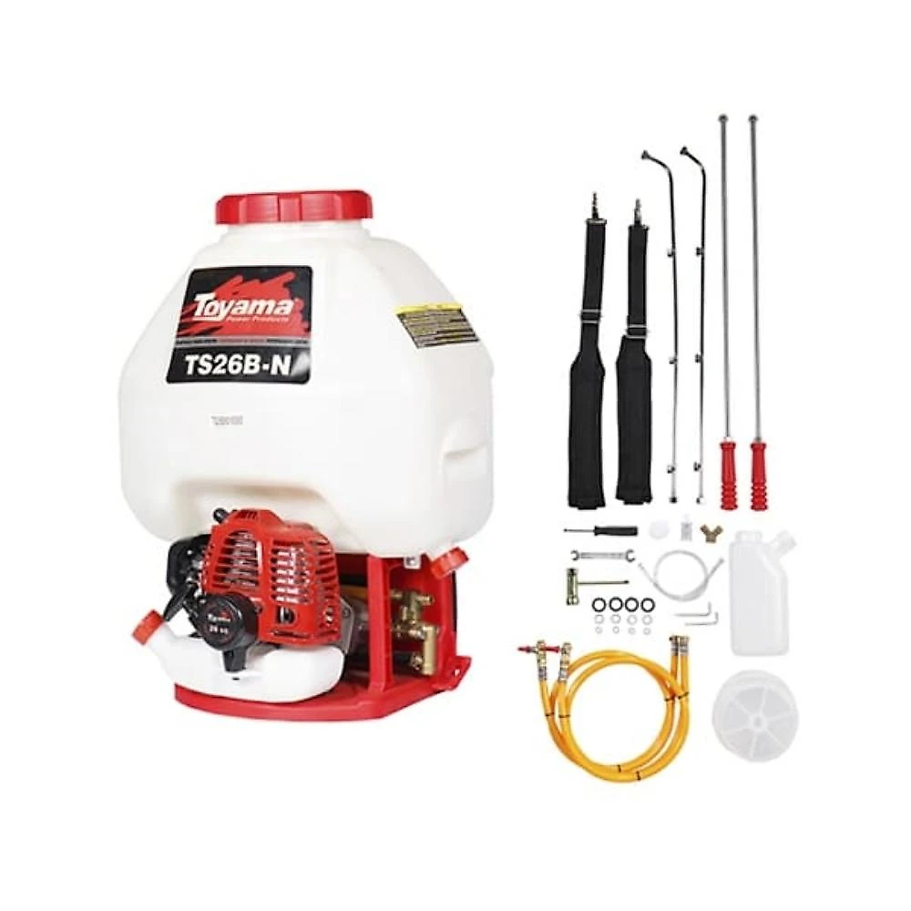 Pulverizador costal 25,4cc 25l 2 lanças 1 hp toyama ts26b-n motor 2 tempos
