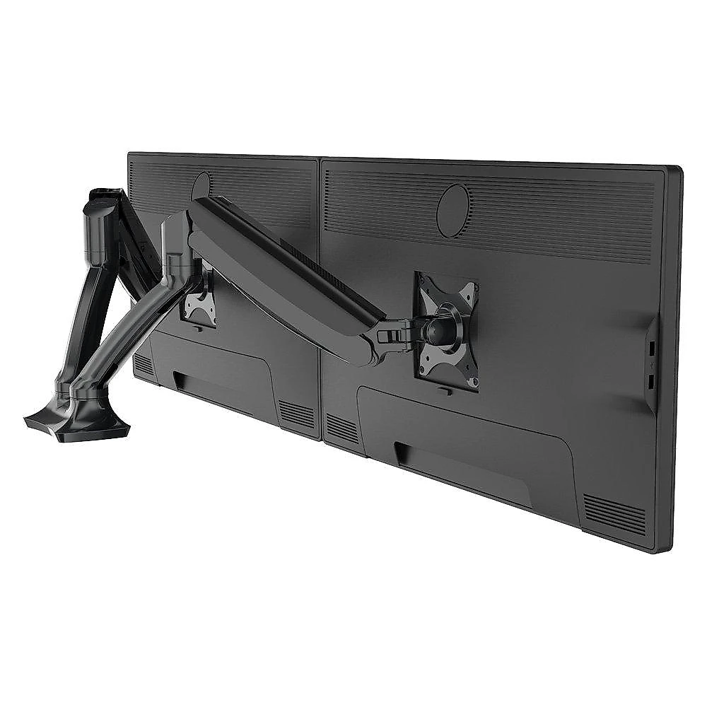 Suporte de Mesa Articulado para 2 Monitores de 10"" a 27"" FlexiSpot F7D, Ajustes com Pistão a Gás, VESA, Preto - F7DB