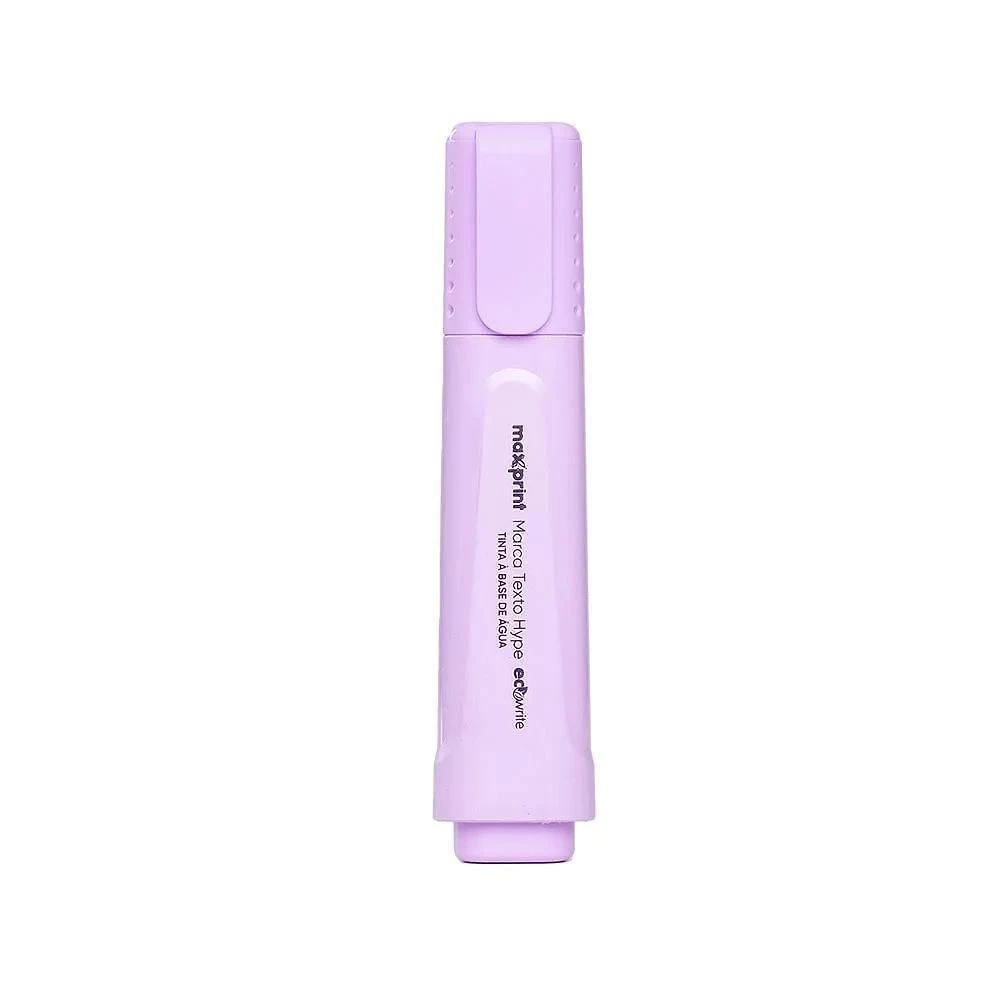 Caneta marca-texto Maxprint Ecowrite Hype com Ponta Chanfrada 5,0MM 1 Unidade Lilás Pastel
