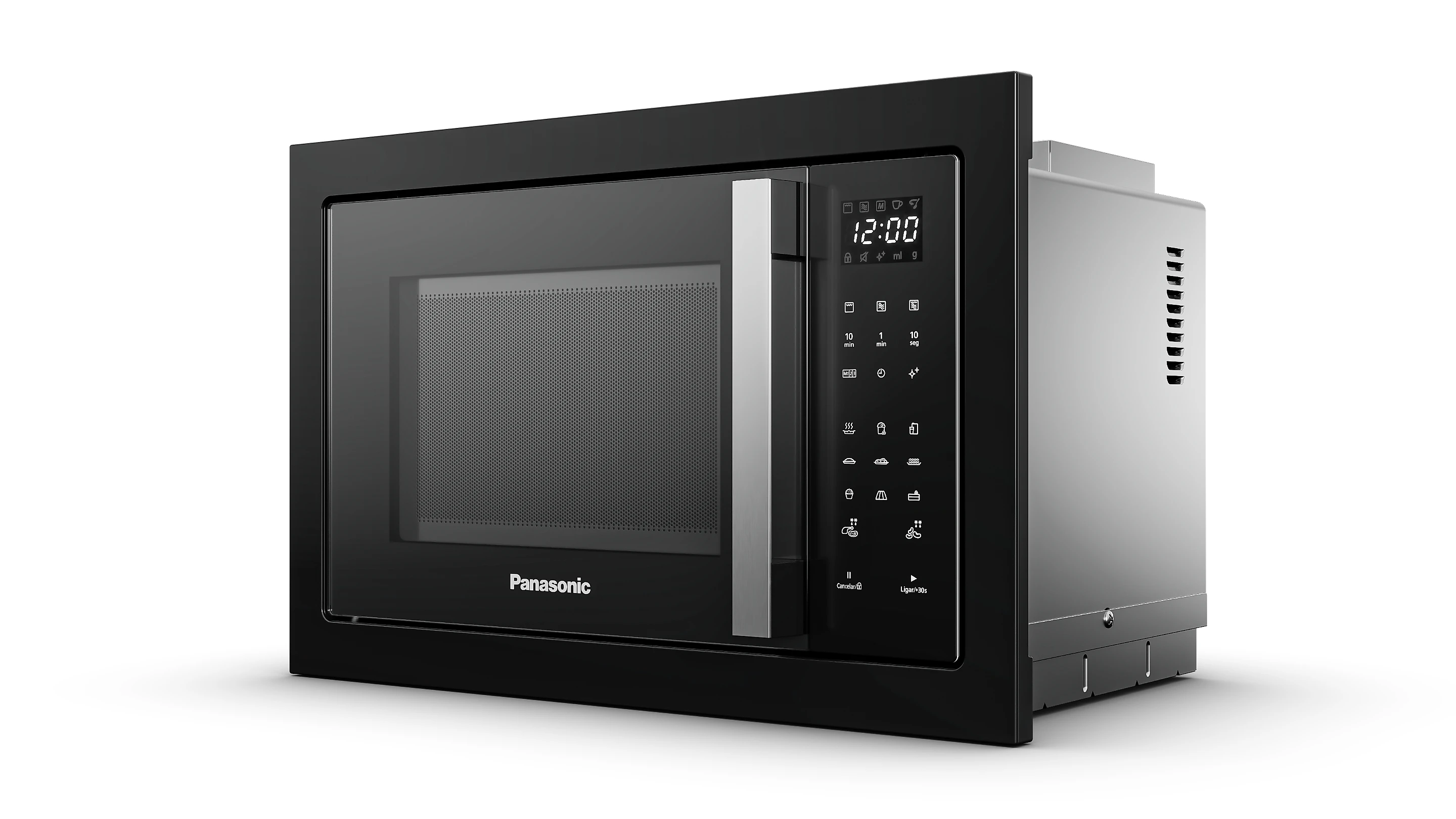 Microondas de Embutir Panasonic Painel Easy Touch 30L Black - NN-GB68QBRUK NN-GB68QBRUK