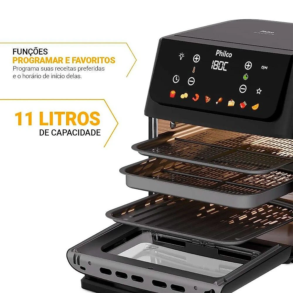 Air Fryer Philco 11 Litros PAF11B, Preta - 220 Volts
