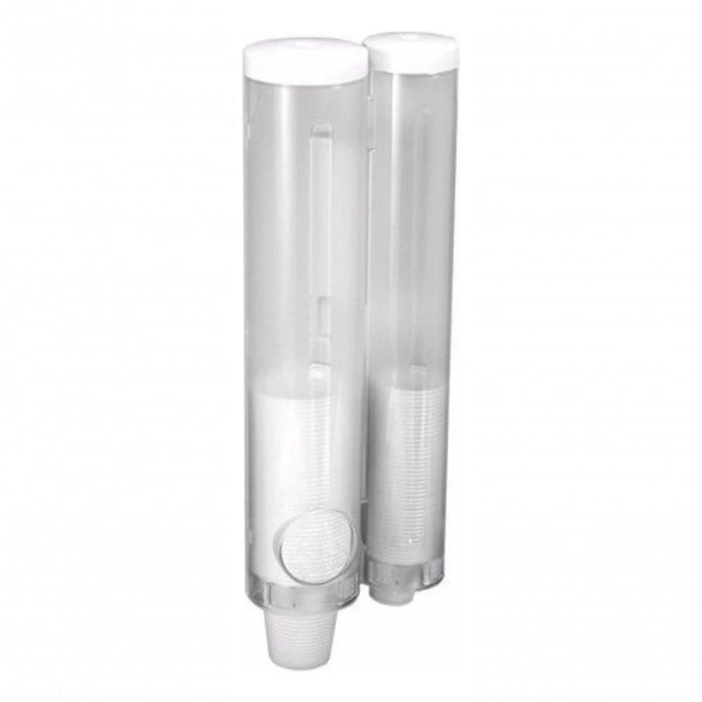 Dispenser Combinado para Copos de Água e Café Suporte Combinado branco-acrílico Higipack