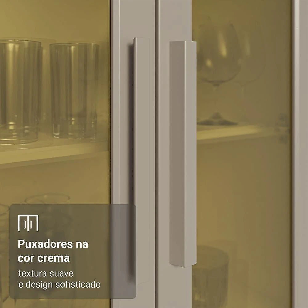 Armário De Cozinha Completa 100% Mdf 290 Cm Smart Madesa 01 Branco/rustic/crema