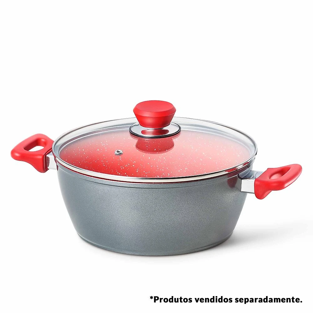 Panela polishop family size 24cm vermelho