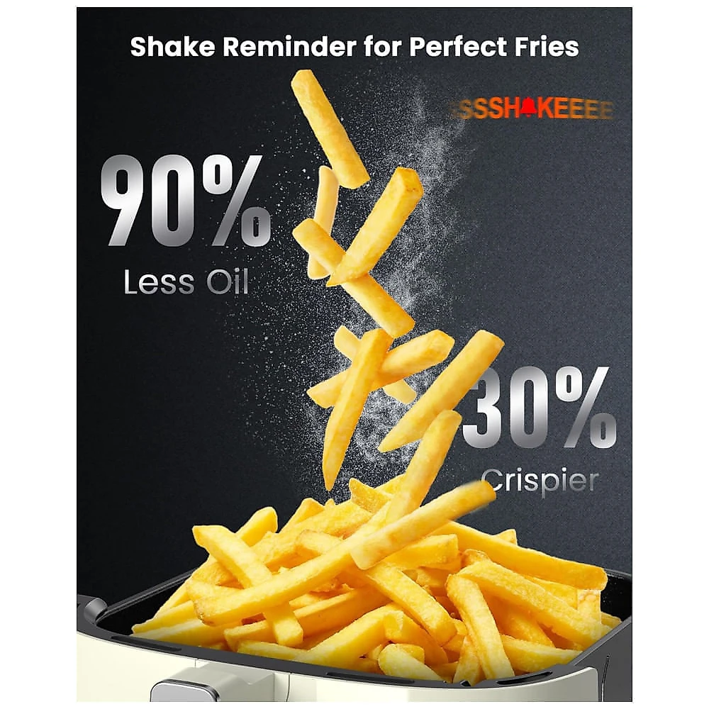 Fritadeira Air Fryer Nuwave Brio Plus 7,5L, sem PFAS, 7 funções digitais: fritar, assar, grelhar, desidratar, torrar, reaquecer, 150 predefinições 110v