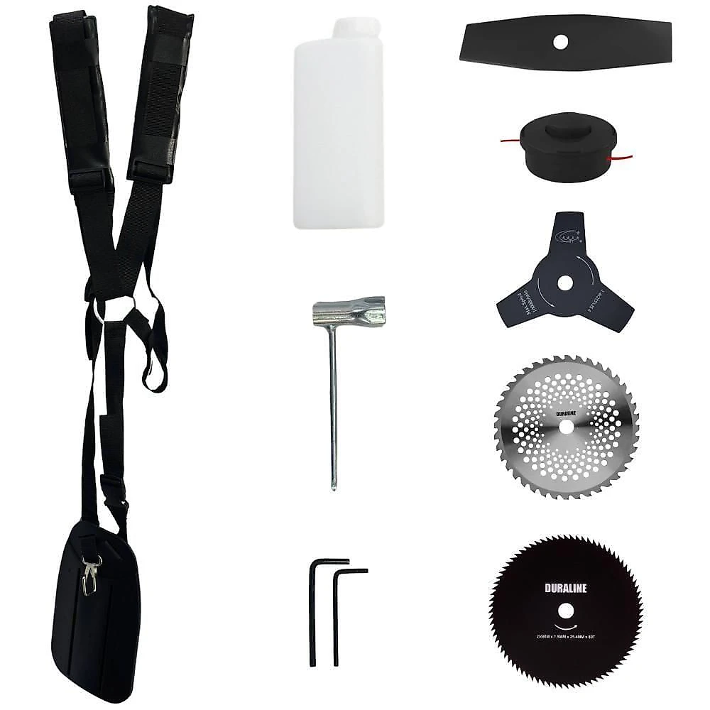 Roçadeira Rt43lb-25a 43cc + óleo Toyama + 4 Lâminas De Corte