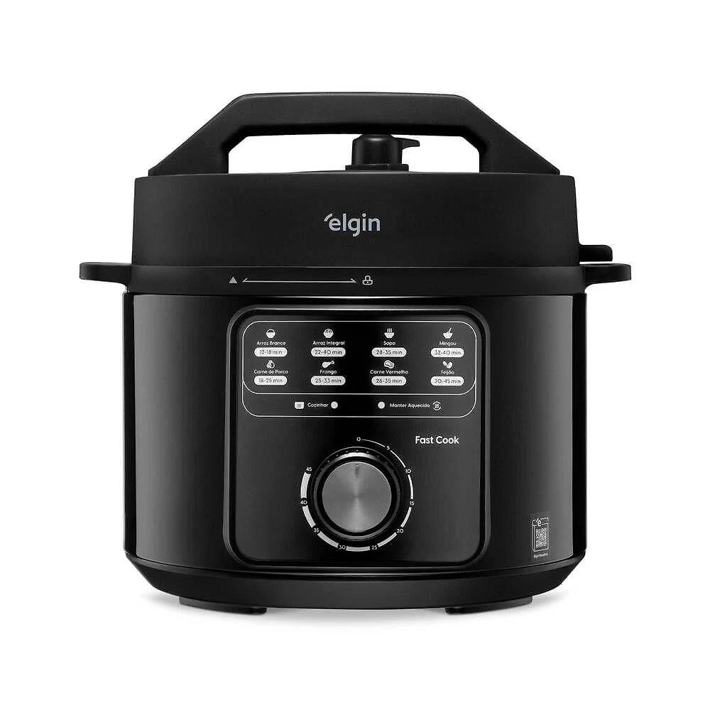 Panela de Pressão Elétrica Elgin Fast Cook 4L 900W Preto 110V