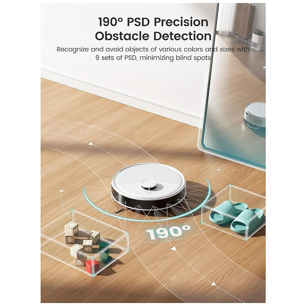 Robô Aspirador Lefant M3 Branco LiDAR 12000Pa com Base Autoesvazia 90 Dias e Mop 120V