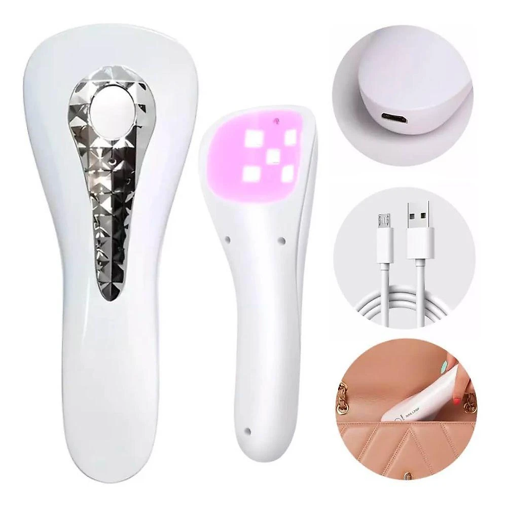 Estufa de Unhas Portátil LED UV 18W Recarregável Fonte Dupla Roxo Oba Mix