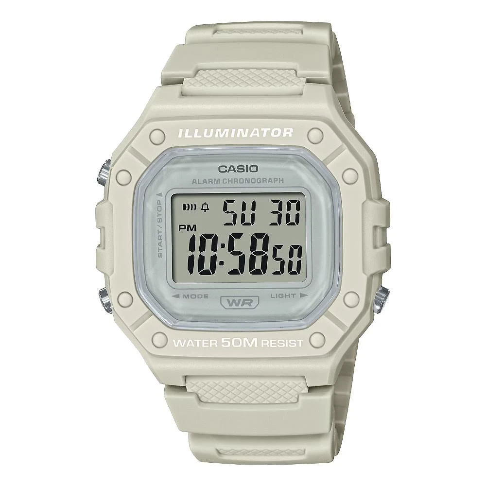 Relógio Casio Illuminator W-218HC-8AVDF Bege