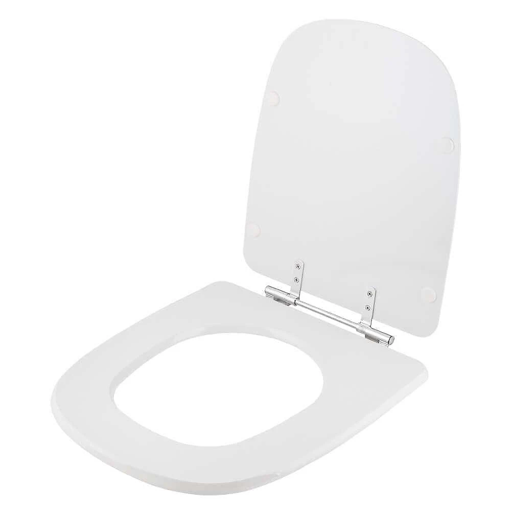 Assento Sanitário Ibiza Oval MDF Fechamento Convencional Alumínio Anodizado Branco Pontto Lavabo