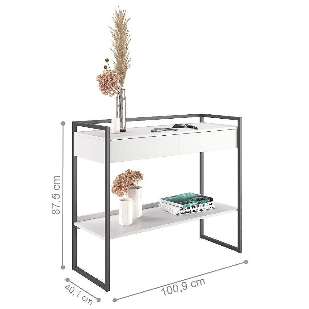 Conjunto Buffet e Aparador Industrial Branco 3 Portas 3 Prateleiras MDP PERFEX Casah webcontinental-7901046146109