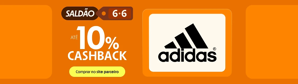 ADIDAS COM ATÉ 10% DE CASHABCK